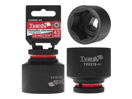 Nástrčná rázová hlavice 6hran 3/4" 43mm CR-MO TVARDY, Geko T00212-43