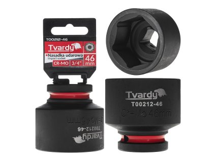 Nástrčná rázová hlavice 6hran 3/4" 46mm CR-MO TVARDY, Geko T00212-46