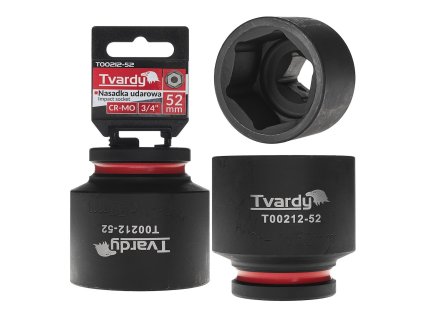 Nástrčná rázová hlavice 6hran 3/4" 52mm CR-MO TVARDY, Geko T00212-52