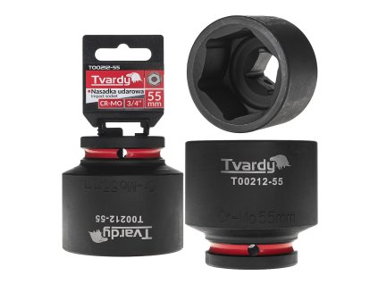 Nástrčná rázová hlavice 6hran 3/4" 55mm CR-MO TVARDY, Geko T00212-55