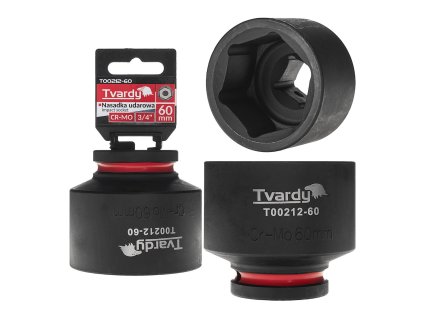 Nástrčná rázová hlavice 6hran 3/4" 60mm CR-MO TVARDY, Geko T00212-60