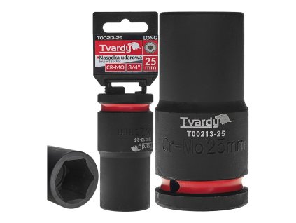 Nástrčná rázová hlavice 6hran dlouhá 3/4" 25mm CR-MO TVARDY, Geko T00213-25