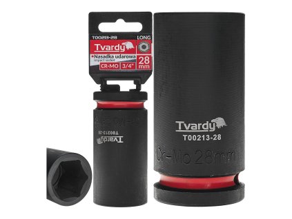 Nástrčná rázová hlavice 6hran dlouhá 3/4" 28mm CR-MO TVARDY, Geko T00213-28