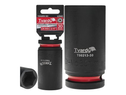 Nástrčná rázová hlavice 6hran dlouhá 3/4" 30mm CR-MO TVARDY, Geko T00213-30