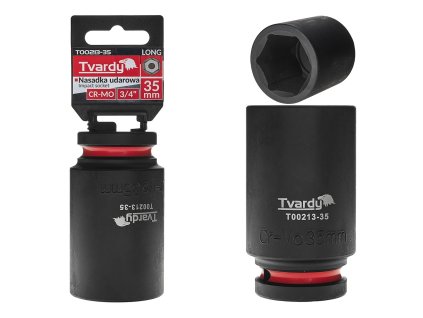 Nástrčná rázová hlavice 6hran dlouhá 3/4" 35mm CR-MO TVARDY, Geko T00213-35