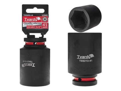 Nástrčná rázová hlavice 6hran dlouhá 3/4" 41mm CR-MO TVARDY, Geko T00213-41