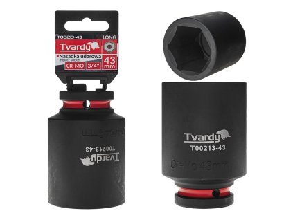 Nástrčná rázová hlavice 6hran dlouhá 3/4" 43mm CR-MO TVARDY, Geko T00213-43