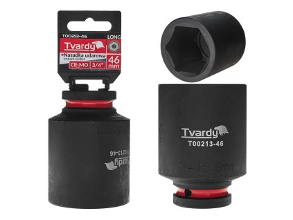 Nástrčná rázová hlavice 6hran dlouhá 3/4" 46mm CR-MO TVARDY, Geko T00213-46