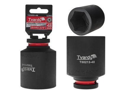 Nástrčná rázová hlavice 6hran dlouhá 3/4" 48mm CR-MO TVARDY, Geko T00213-48