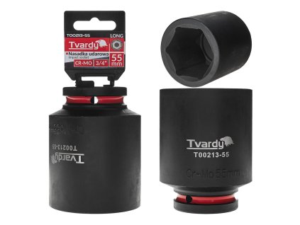 Nástrčná rázová hlavice 6hran dlouhá 3/4" 55mm CR-MO TVARDY, Geko T00213-55