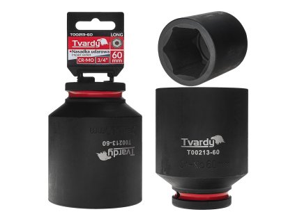 Nástrčná rázová hlavice 6hran dlouhá 3/4" 60mm CR-MO TVARDY, Geko T00213-60