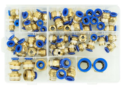 Pneumatické rychlospojky (zásuvné spojky) 72 ks, Verke V06747