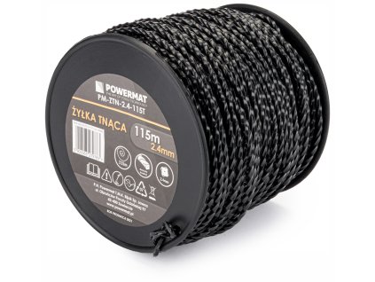 Struna do křovinořezu kroucená, 2,4 mm x 115 m PM-ZTN-2.4-115T, Powermat PM0980
