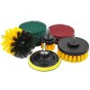Sada čistících kartáčů a leštících kotoučů na vrtačku 1/4" 10ks, Verke V08126