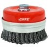 Brusný kartáč copánkový hrnkový M14 100mm, Verke V05252