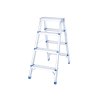 Skládací hliníkové schůdky 150kg, 4 stupně, Geko G02434