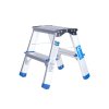 Skládací hliníkové schůdky 150kg, 2 stupně, Geko G02432