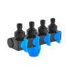 Zahradní rozdělovač 4cestný s ventily 1" s redukcí na 3/4" a 1/2" Sky-Line, Geko G72959