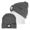 Zimní čepice s LED světlem šedá, Geko G90410
