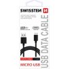 DATOVÝ KABEL SWISSTEN USB / MICRO USB 1,5 M ČERNÝ