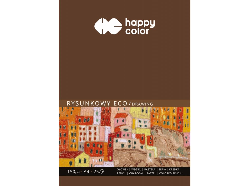 HAPPY COLOR skicár ECO A4 150g/m2 25listov okrový