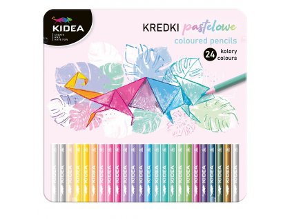 Kidea pastelky 24ks pastelové v plechovej krabici (D)