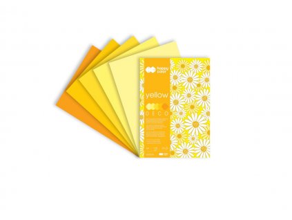 HAPPY COLOR výkres A4 170g/m2 20listov 5 odtieňov YELLOW