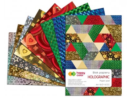 HAPPY COLOR papier A4 70g/m2 10l 5 vzorov HOLOGRAPHIC