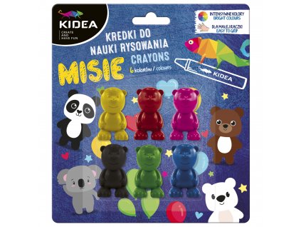 Kidea voskovky 6ks v tvare macíkov (D)