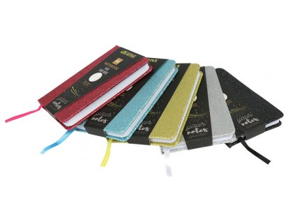 Notes A6 80list linajkovaný glitter (E) 52947