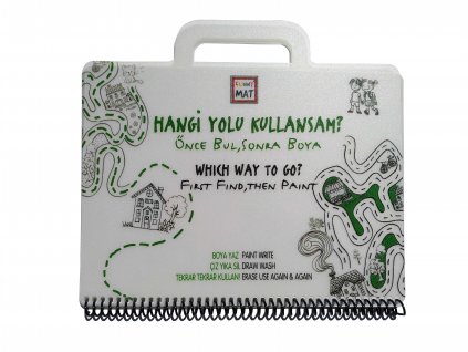 Funny Mat notes na maľovanie s uškom ZELENÝ