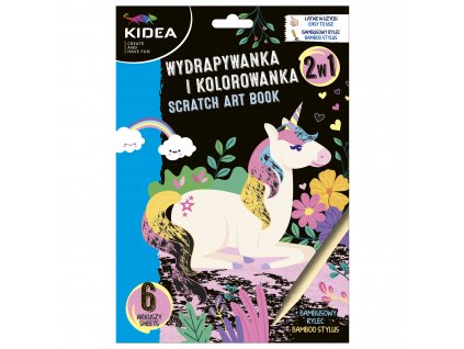 Kidea vyškrabovacie obrázky 2v1 Jednorožec (D)