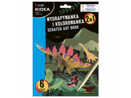 Kidea vyškrabovacie obrázky 2v1 Dino (D)