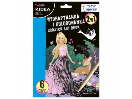 Kidea vyškrabovacie obrázky 2v1 Princezná (D)