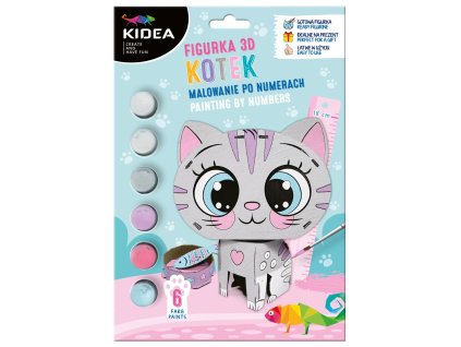 Kidea 3D postavička na vymaľovanie Mačiatko (D)