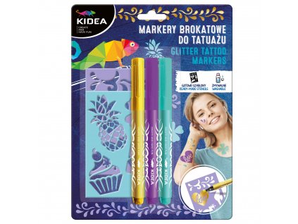 Kidea popisovače 3ks glitrové na tetov. sada A (D)