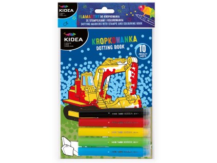 Kidea maľovanie bodkami + popisovače Vozidlá (D)