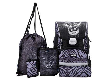 ABC123 Tiger školská taška - set 5ks