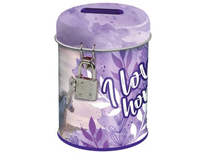 Koník (D) pokladnička fialová