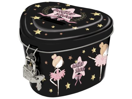 Baletka (D) pokladnička v tvare srdca Hviezdy