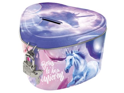 Jednorožec (D) pokladnička v tvare srdca Bubliny