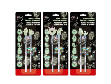 Kidea ceruza s topperom svietiaci v tme 2ks bal(D)