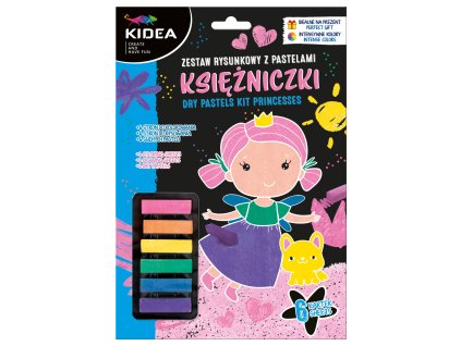 Kidea sada na maľovanie+suchý pastel Princezná(D)