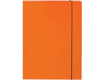 Box na spisy 3-klopý 3cm s gumkou OPTIMA oranžový