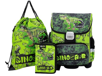 ABC123 Dinosaurus školská taška T-REX - set 3ks