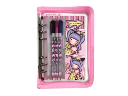 Santoro (Gorjuss) denný plánovač ružový + 3 perá