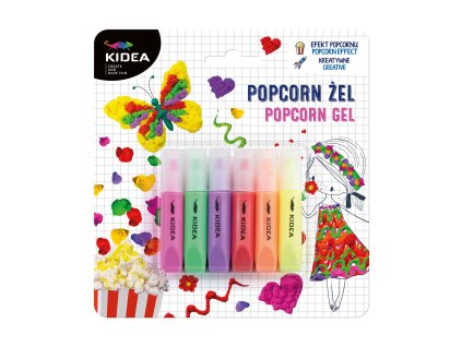 Kidea sada "popkorn" gél 6 farieb (D)