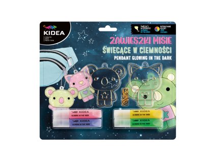 Kidea prívesky 2ks Macíky aj svietiace v tme (D)