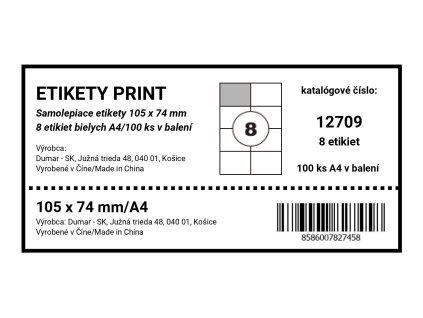 Etikety print 105 x 74 mm A4/100ks