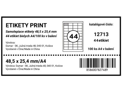 Etikety print 48,5 x 25,4 mm A4/100ks